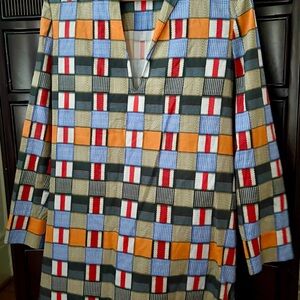 Tory Burch Multicolor Mini Dress Sz 4. Perfect for Thanksgiving!